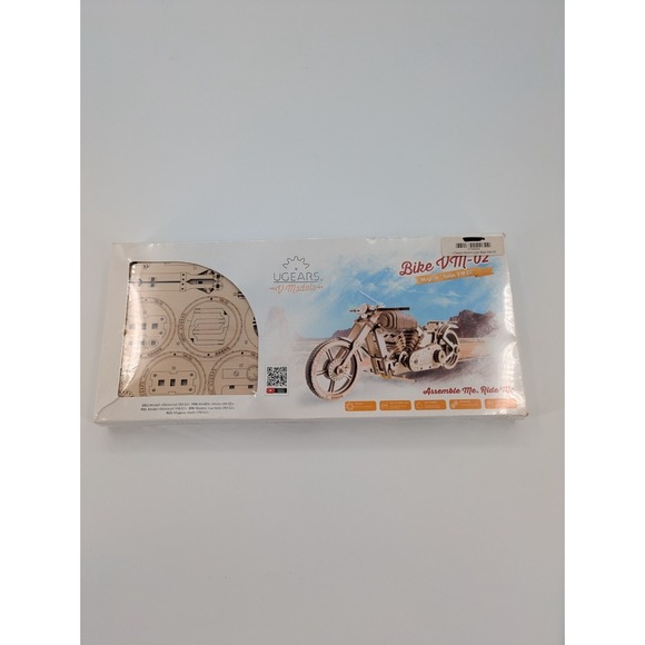UGEARS V Models Bike Motorcycle‎ VM-02 Wooden 3D Puzzle Sealed Ukraine Model Kit - Picture 1 of 7